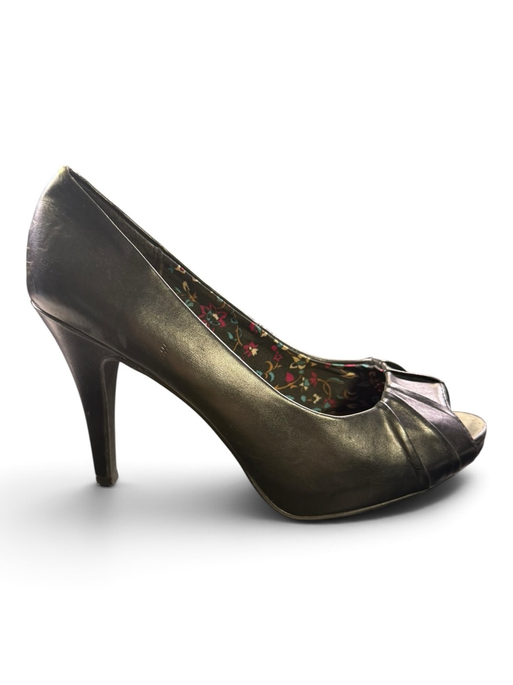 Candie’s Chocolate Brown Peep Toe Platform Pumps Heels Women’s Size 8.5